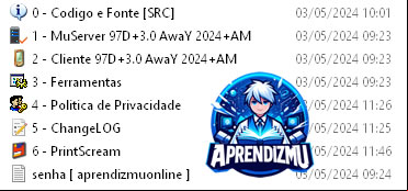Baixar Mu Server 97D+3.0 AwaY 2024 + Ferramentas de Gerenciamento + Codigo e fonte SRC, Kit Mu Online, como criar servidor de mu online pirata 2024, Mu Server AwaY 97D+3.0 2024 Full Edition, como criar mu online atualizado.